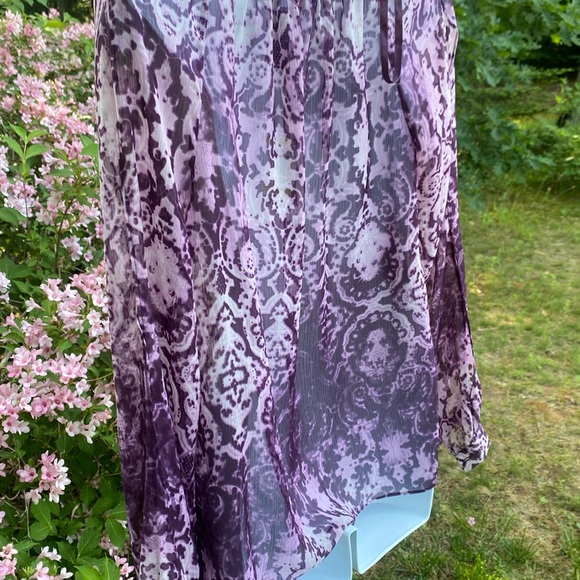 NWT woman’s size 4 purple/white INC Inernational Concepts blouse - Picture 6 of 7
